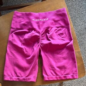 Alphalete Fuchsia Biker Shorts